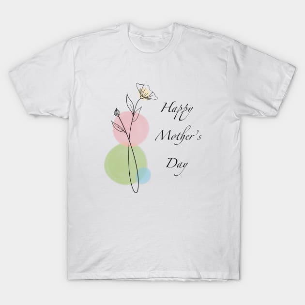 Happy Mothers day doodle flower T-Shirt by Wolshebnaja